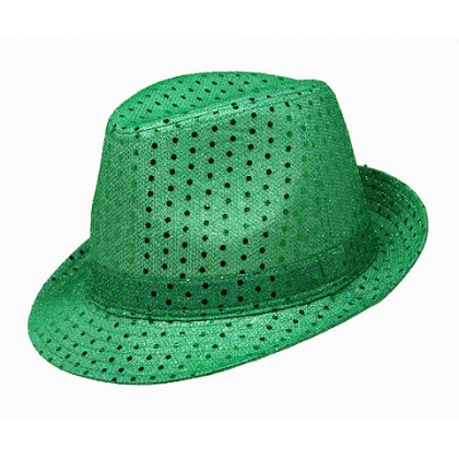 Fedora Hats – 12 PCS Green - HT-5130GN